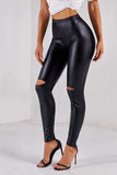 Black Skinny Faux Leather Leggings