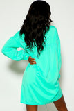 Mint Ruched Spring Dress