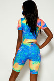 Blue Rainbow Three Piece Set With Mask