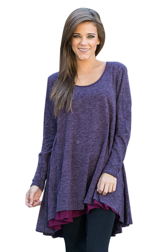 Orchid Swingy Layered Long Sleeve Tunic