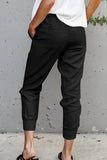 Black Casual Pocketed Joggers