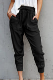 Black Casual Pocketed Joggers