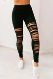 Black Distressed Leggings