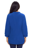 Blue Lace Front Blouse