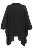 Black Chiffon Overlay Blouse