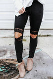 Black Hollow-Out Leggings