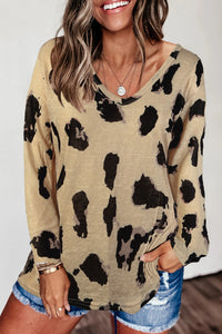 Long Sleeved Leopard Print Top