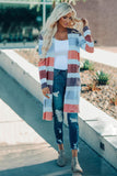 Multicolored Open Front Cardigan