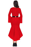 Red Bell Sleeve Dress