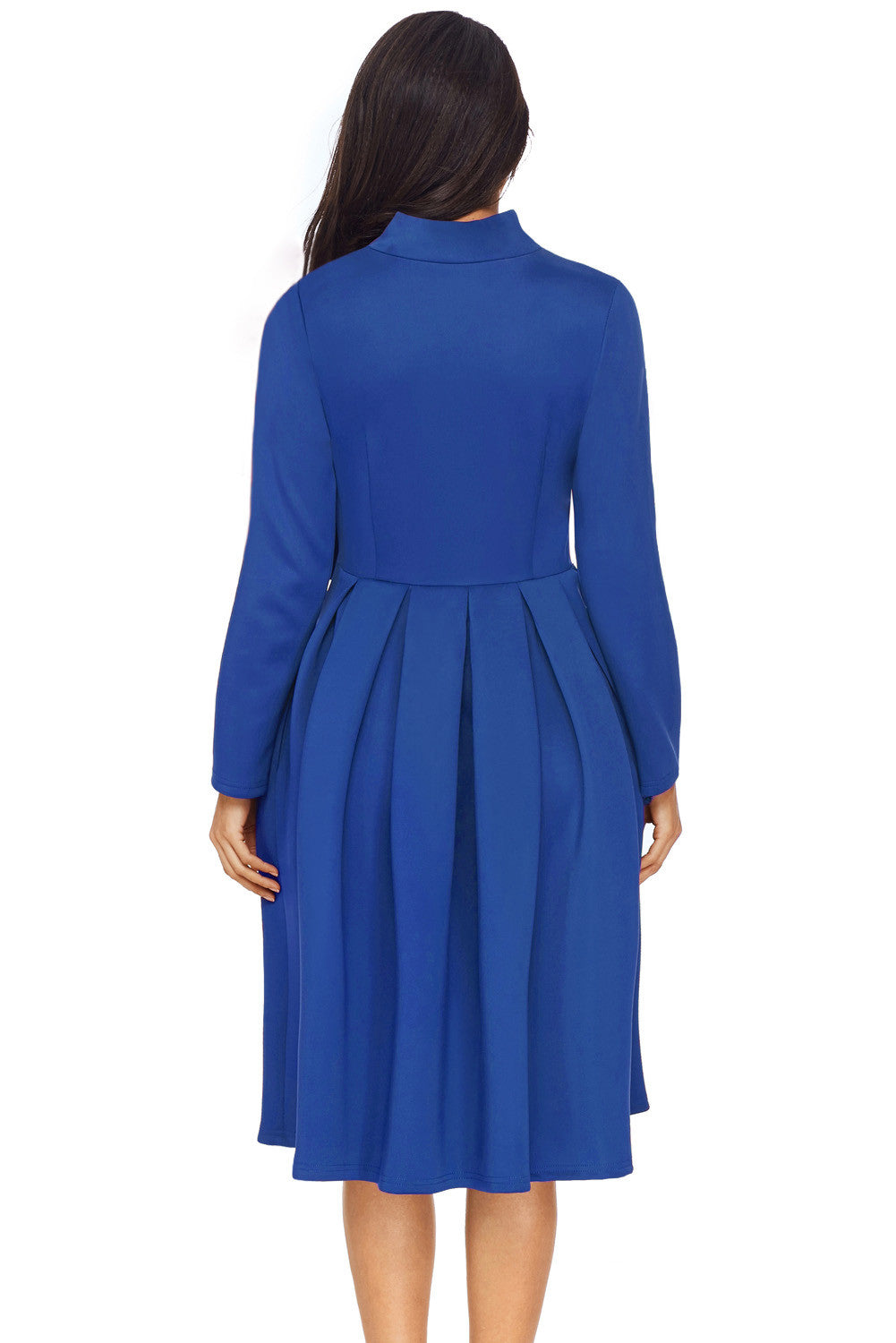 Royal Blue High Neck Skater Dress – Divinehoneybeauty